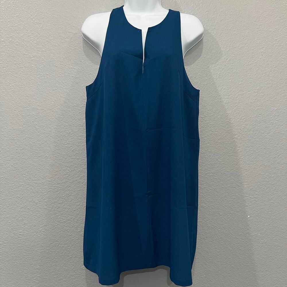 Blue sleeveless mini dress